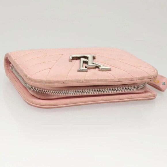LOUIS VUITTON New Wave Zipto Compact Wallet Leather Pink M63791 LV Auth - Picture 7 of 13
